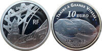 10 Euro 2011 Frankreich TGV und ICE Station Metz PP, fleckig angelaufen