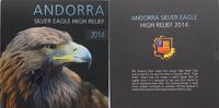 Andorra 1 Diner Silver Eagle High Relief - 1 Oz Silber -