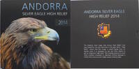 Andorra 1 Diner Silver Eagle High Relief - 1 Oz Silber -