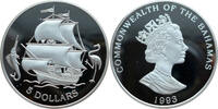 Bahamas 5 Dollar Segelschiff, Marlin und Flamingo -