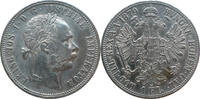 1 Florin 1879 Österreich Franz Joseph I. (1848-1916) ss+, RS fleckig