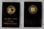Papua-Neuguinea 1 Kina 375. Todestag Galileo Galilei - 0,29 g Feingold -