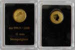 Australien 2 Dollars Minigoldmünze Känguruh - 0,5 g Gold -