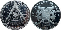 Benin 1000 Francs 1998 Millennium 2000 - Zeitzirkel PP, fleckig angelaufen 115,00 EUR  zzgl. 7,50 EUR Versand