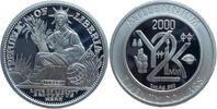 Liberia 20 Dollars 1999 Millennium 2000 Y2K - 1 Oz Silber PP 115,00 EUR  zzgl. 7,50 EUR Versand