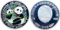 Nordkorea 100 Won 1996 Fauna of Asia - Panda mit Jungem - Farbm&uuml;nze PP, ... 35,00 EUR  zzgl. 4,50 EUR Versand