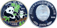 Nordkorea 2 Won 2002 Fauna of Asia - Panda mit Jungen - Farbm&uuml;nze PP, fl... 35,00 EUR  zzgl. 4,50 EUR Versand