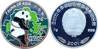 Nordkorea 2 Won 2001 Fauna of Asia - Panda auf Baum - Farbm&uuml;nze PP, flec... 35,00 EUR  zzgl. 4,50 EUR Versand