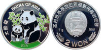 Nordkorea 2 Won 2015 Fauna of Asia - Panda - Farbm&uuml;nze PP, leicht flecki... 35,00 EUR  zzgl. 4,50 EUR Versand