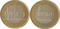Slowenien 3 Euro 2013 Bauernaufstand in Tolmin vz, leicht fleckig 7,00 EUR  zzgl. 4,50 EUR Versand