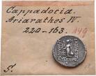 GRIECHEN. KAPPADOKIEN Drachme -96 Ariarathes IX. Eusebes Philopator 101-87 v.Chr. Jahr 5 (96/5) Mit altem Sammlertütchen. Vorderseite dezentriert und kleine Kratzer, sehr schön