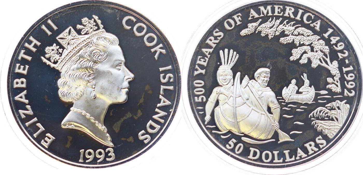 Cook-Inseln 50 Dollars 1993 Elisabeth II. seit 1979 PP | MA-Shops