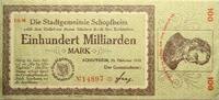 NOTGELD DER DEUTSCHEN INFLATION 100 Millarden Mark -