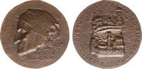 DICHTER UND SCHRIFTSTELLER Bronze-Gussmedaille Dante Alighieri 1265-1321 -
