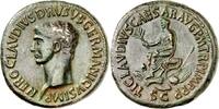 RÖMISCHES KAISERREICH Nero Claudius Drusus (I.), Vater des Claudius + 9 v.Chr.. AE  tiefgrüne Patina, geglättet, sonst vz
