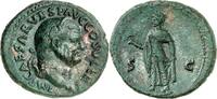 RÖMISCHES KAISERREICH VESPASIANUS 69-79. AE  69-79 n. Chr. dunkelgrüne Patina, hohes Relief, vz