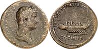 RÖMISCHES KAISERREICH HADRIANUS 117-138. AE 1459 dunkelbraune Patina, s  /  ss-