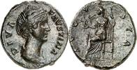 RÖMISCHES KAISERREICH Diva Faustina senior z.Z. Antoninus Pius 141/161. AE 141 dunkelbraune Patina, vz