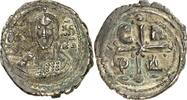 AE  1067-1071 BYZANZ ROMANOS IV. Diogenes mit seiner Familie 1067-1071. dunkelgrüne Patina, s-ss
