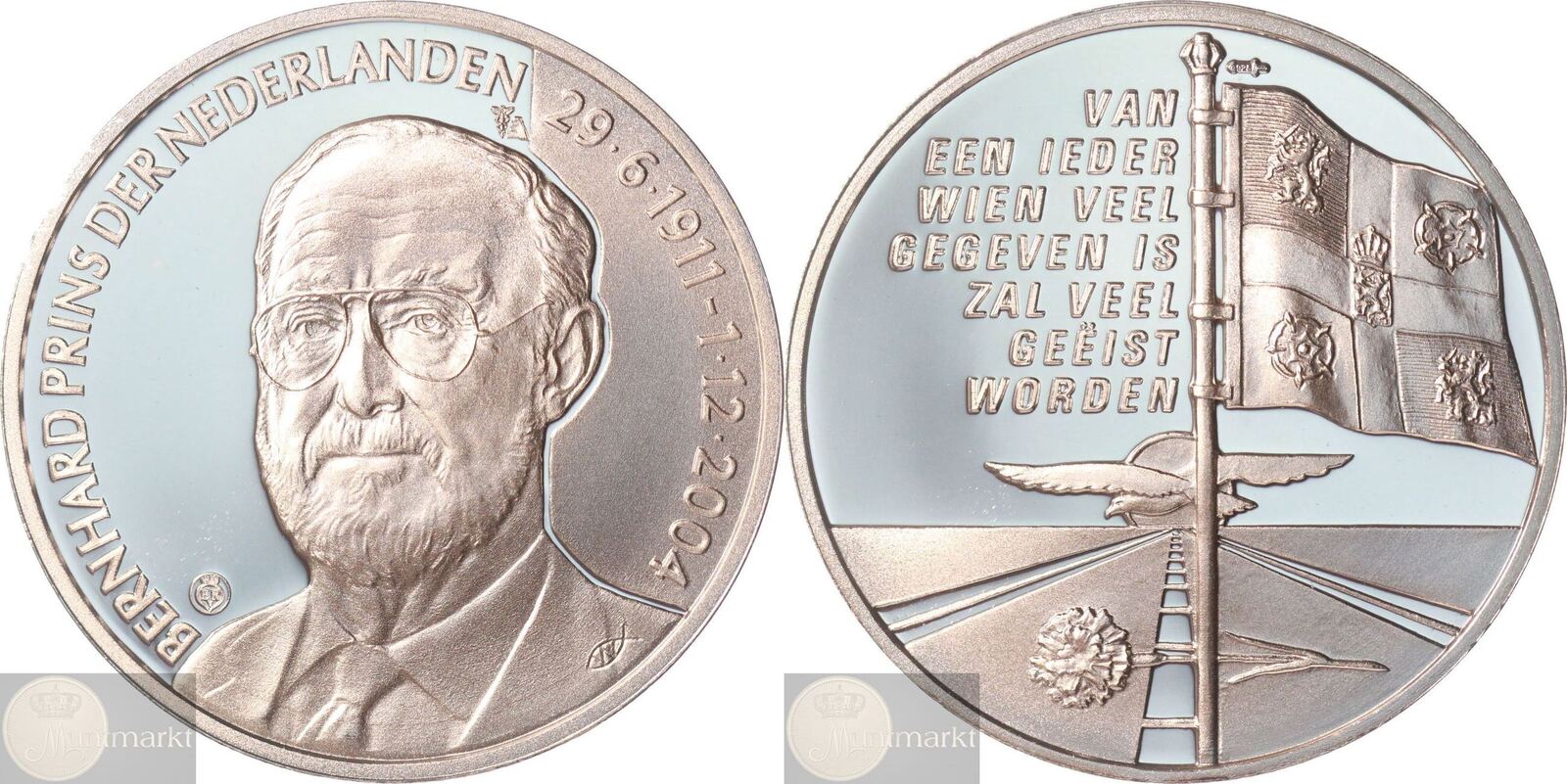 Koninkrijk der Nederlanden Historiepenning 2004 Overlijden van Prins