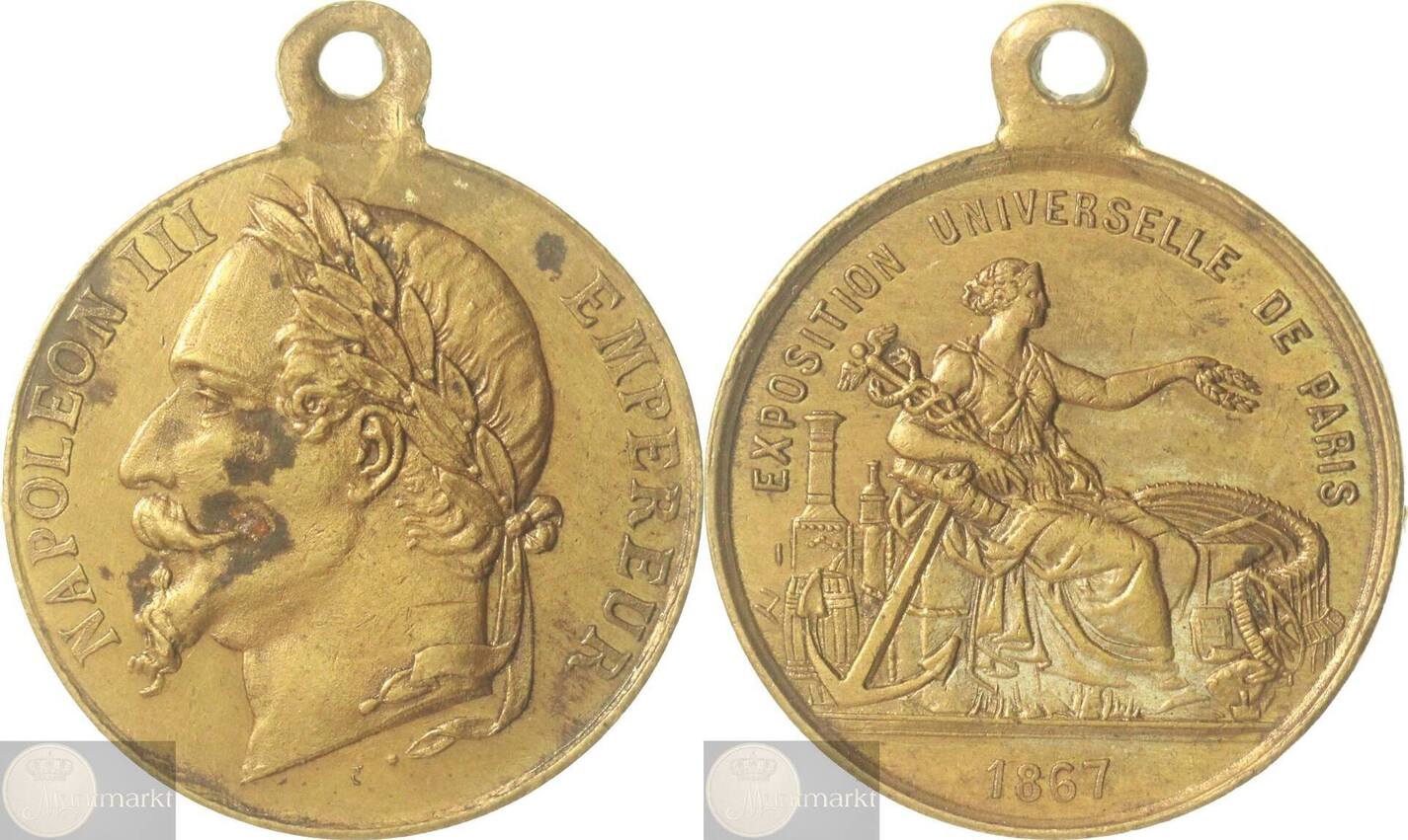 Médaille Commémorative Exposition Universelle 1867 - Napoléon III - J. R. Geigy - 1250
