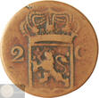 Nederlands-Indië 2 cent 1835 over 1834 Onbekende jaartalwijziging VF