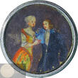 Germany / Austria Schraubtaler / Schraubthaler 1665 Beautiful and unique Schraubtaler depicting a noble young pair VF