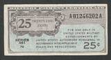 United States of America Papermoney n.d. (1946-1947) Military Payment Certificate 25 Cents - Series 461 - Short Snorter VF