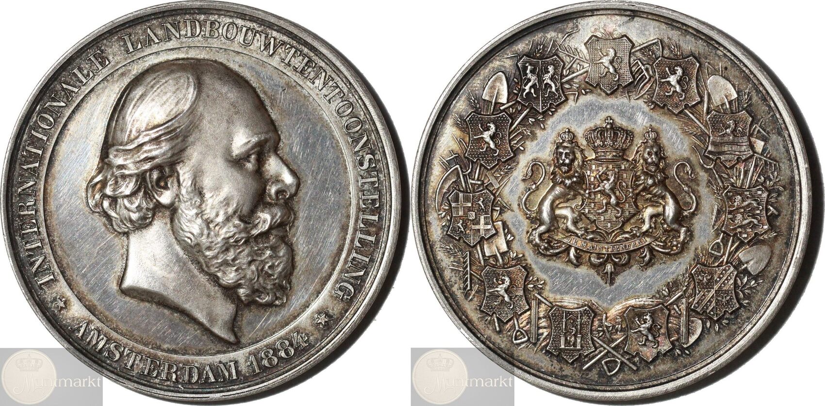 Koninkrijk der Nederlanden Historiepenning 1884 Amsterdam