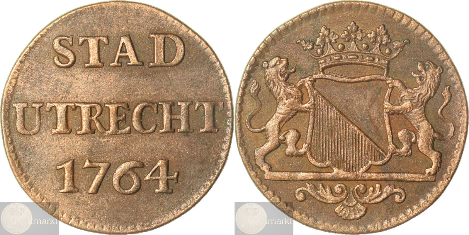 Nederland - Stad Utrecht Duit 1764 Republiek der Zeven Verenigde