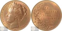 Koninkrijk der Nederlanden Historiepenning Inhuldigingspenning Koningin Wilhelmina - Strooipenning Amsterdam -