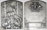 Koninkrijk der Nederlanden Historiepenning Plaquette Hertenjacht door Ch. Virion - 2e Prijs Berkenhorst Lopend Hert -