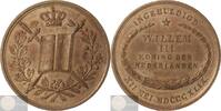 Koninkrijk der Nederlanden Historiepenning Inhuldiging van Willem III te Amsterdam - Strooipenning door J. P. Schouberg -
