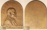 Austria Historical Medal Wien: Uniface bronze plaque Eduard Hlatky by Heinrich Karl Scholz -
