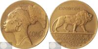 Belgisch-Congo / Belgian Congo Historiepenning Brussels: World Exposition - Exposition Universelle by P. Turin -