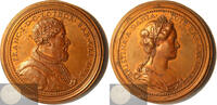 France Historical Medal Francois I and Christina of Denmark by Ferdinand de Saint-Urbain -