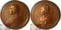 France Historical Medal Mathieu I & Bertha of Sweden by Ferdinand de Saint-Urbain -