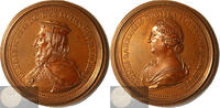 France Historical Medal Frederick II & Agnes of Bar by Ferdinand de Saint-Urbain -