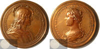 France Historical Medal Jean II of Anjou & Marie of Bourbon by Ferdinand de Saint-Urbain -