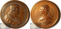 France Historical Medal René I of Anjou & Isabelle of Lorraine by Ferdinand de Saint-Urbain -