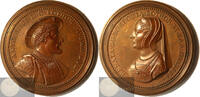 France Historical Medal Anthoine & Renée de Bourbon by Ferdinand de Saint-Urbain -