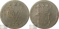 V.O.C. - Utrecht - Netherlands East Indies ½ Duit Republiek der Zeven Verenigde Nederlanden -