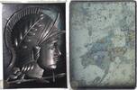 Roman - Ancient Greece Historical Medal Intaglio depicting an Ancient warrior's head with spear below. -