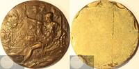 Italy Renaissance Medal Uniface cast: Resting Goddess Athena holding statue of Nike within landscape. -
