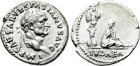 ROMAN EMPIRE AR Denarius Vespasian, AD 69-79 VESPASIAN (69-79). Denarius. Rome. Judaea Capta issue. NGC XF Strike: 5/5 Surface: 2/5