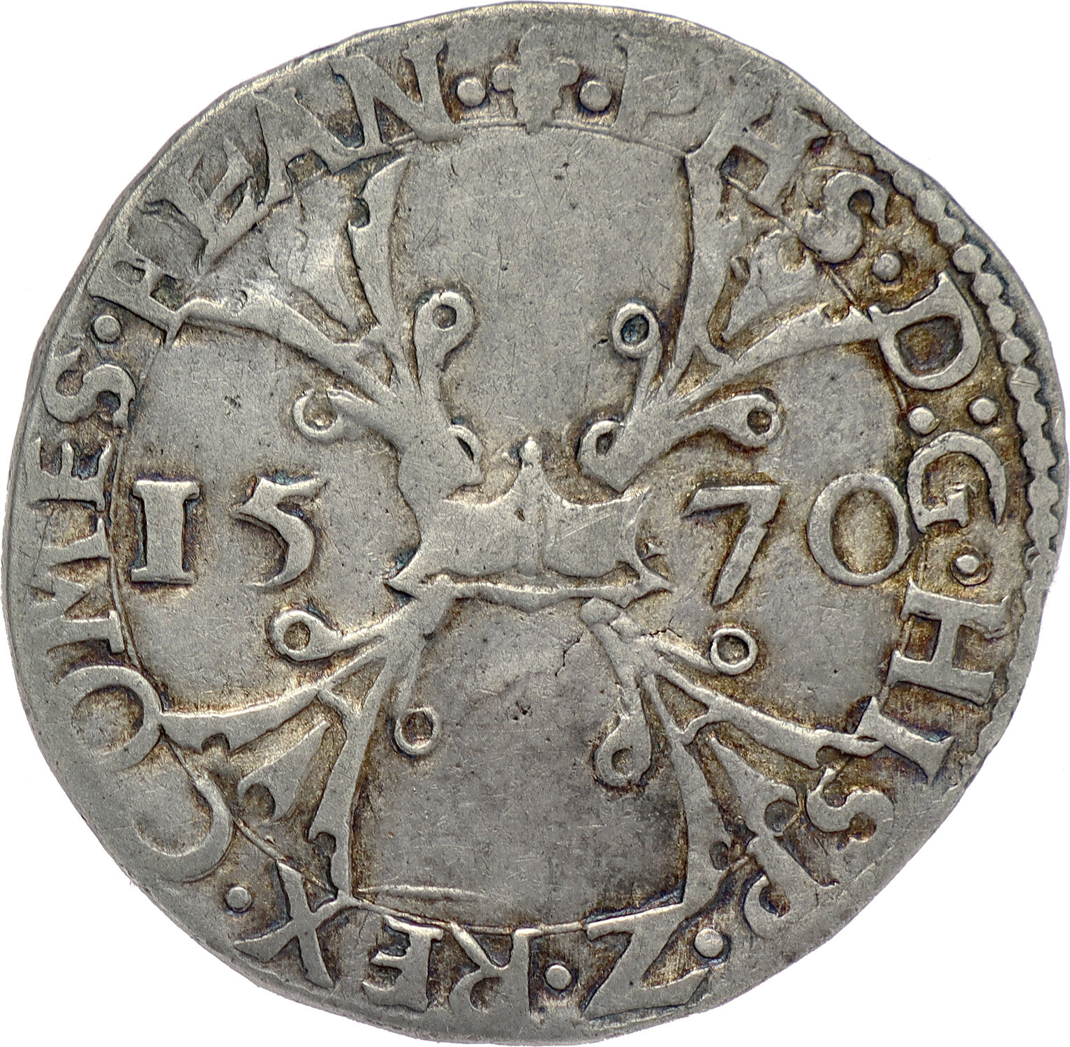 Southern Netherlands 1/4 Burgundian Rijksdaalder 1570 County of ...