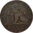 BELGIUM 5 Centimes 1834 Leopold I s+/ss-