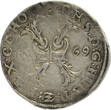 SPANISH NETHERLANDS ½ Burgundian Kruisrijksdaalder 1569 County of Holland - Philip II - Dordrecht Mint - RARE ss-