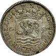 NETHERLANDS Scheepjesschelling (6 Stuiver) PIEDFORT 1753 Province of Zeeland - Dutch Republic ss+