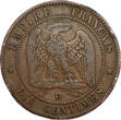 FRANCE Satirical Token on 10 Centimes 1855 D Napoleon III depicted as 